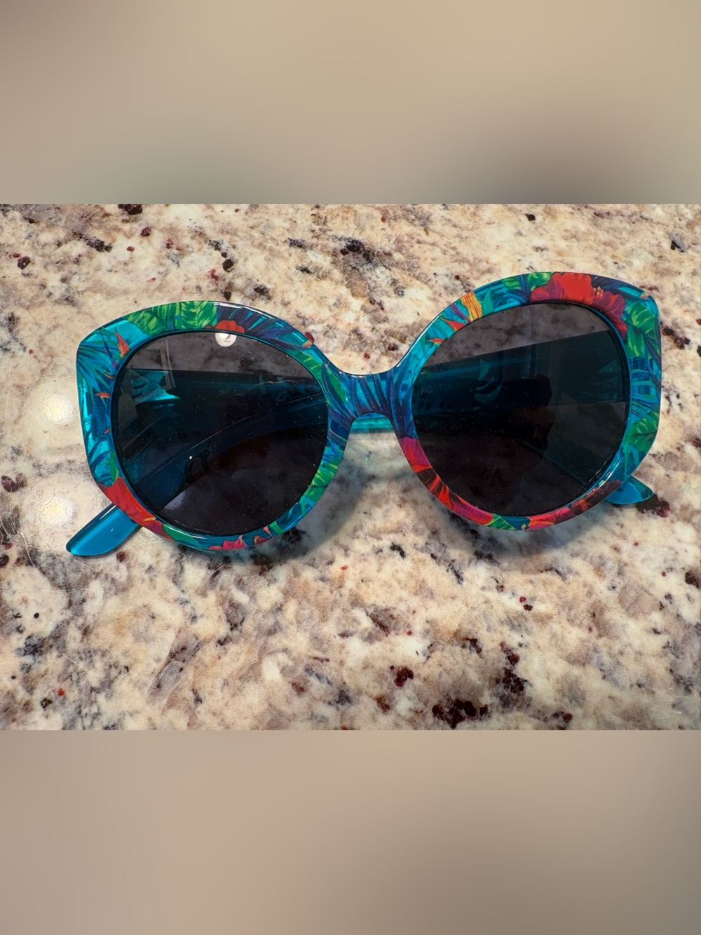 Panama Jack blue tropical sunglasses